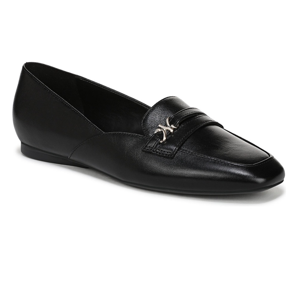 Naturalizer Women's Create Slip On Flats Loafers- Black Leather- Size 8